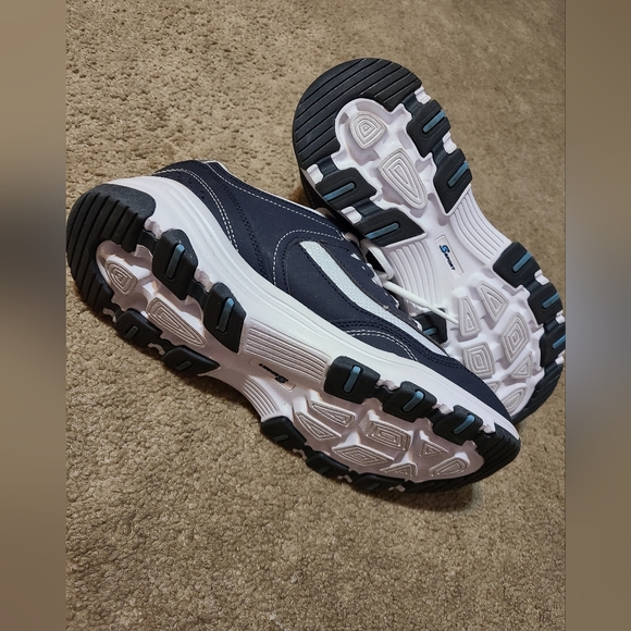 S Sport Womens Navy and White Athletic Sneakers-11 - Picture 7 of 8